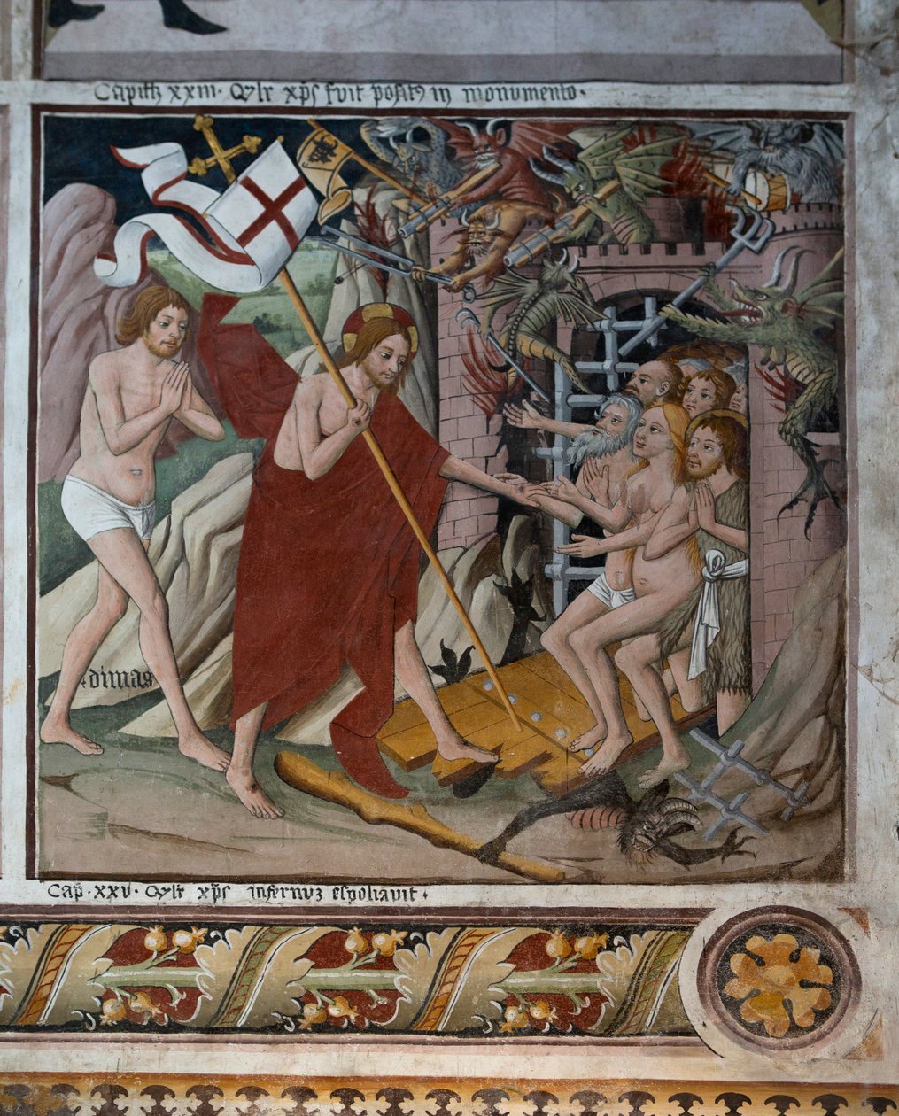 Afdaling naar de hel, ca. 1492 door Giovanni Canavesio