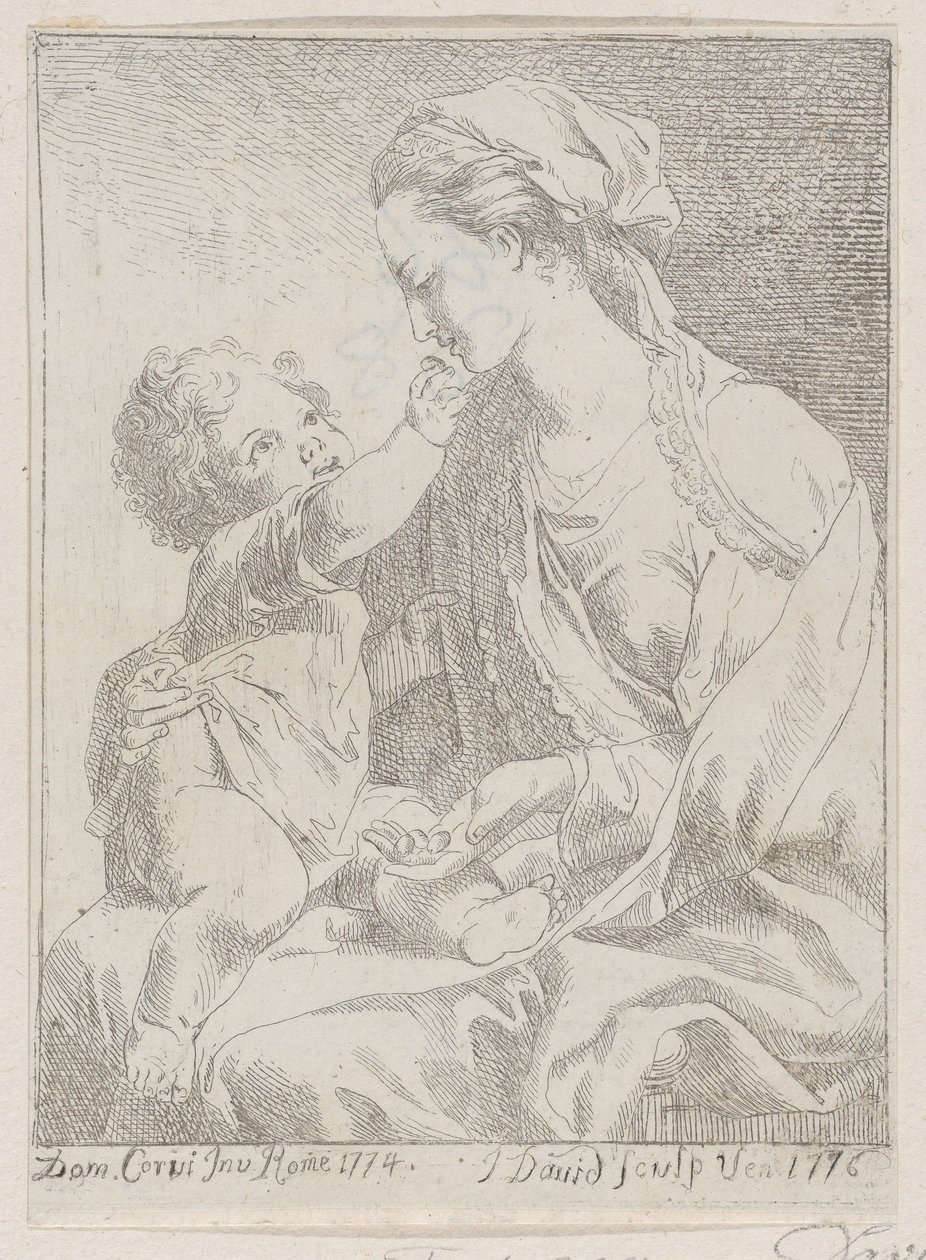 Maagd en Kind, 1776 door Giovanni David