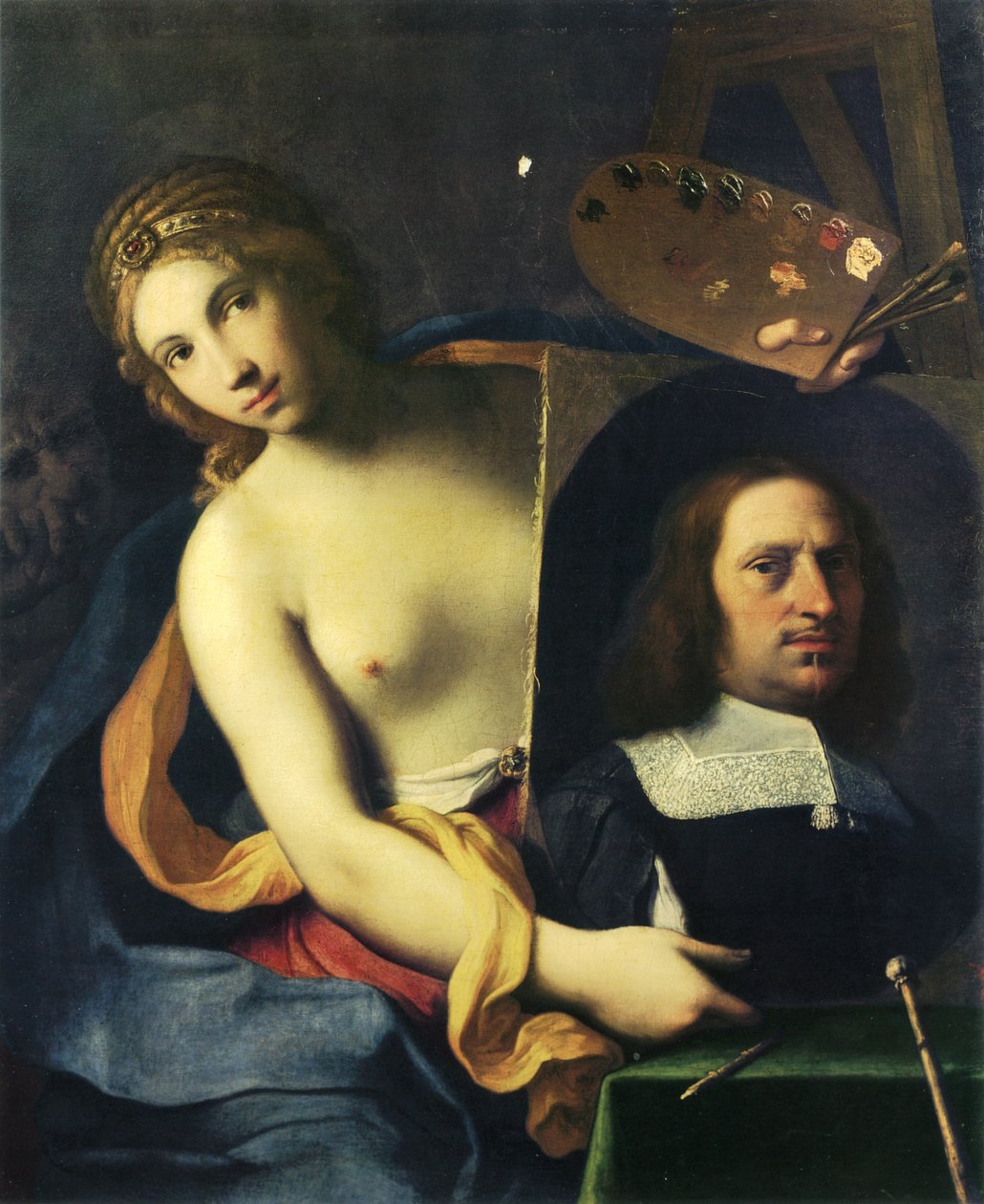 Allegorie van de schilderkunst door Giovanni Domenico Cerrini