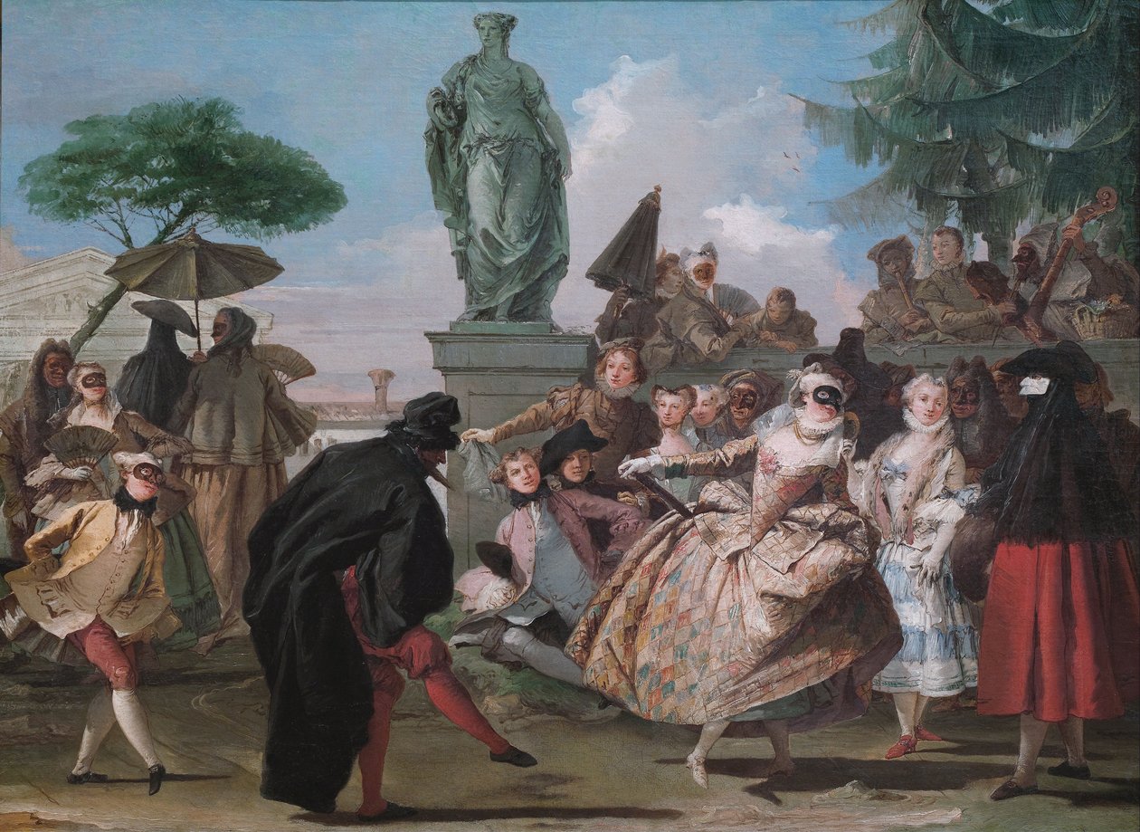 Het Menuet door Giovanni Domenico Tiepolo