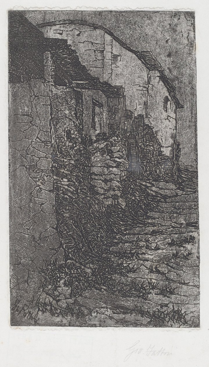 Bauco bij Rome door Giovanni Fattori