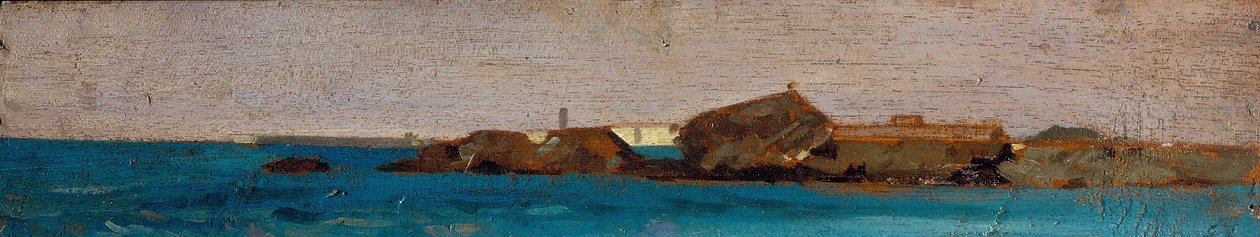 Blauwe zee, ca. 1865 door Giovanni Fattori