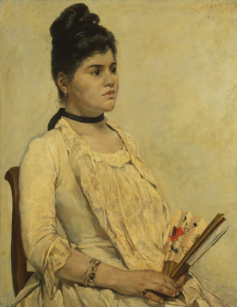 Portret van de stiefdochter door Giovanni Fattori