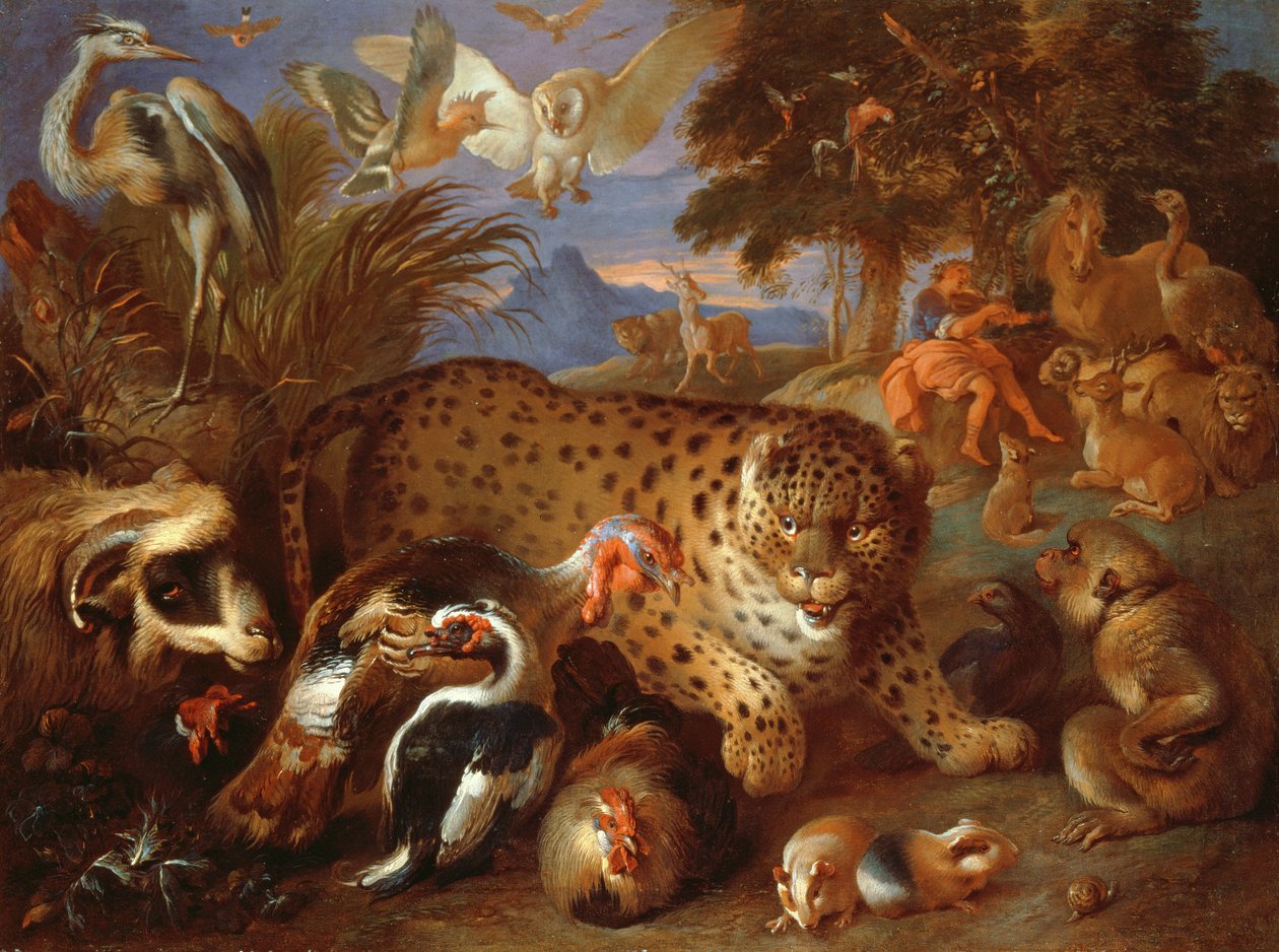 Orpheus Betoverd de Dieren door Giovanni Francesco Castiglione