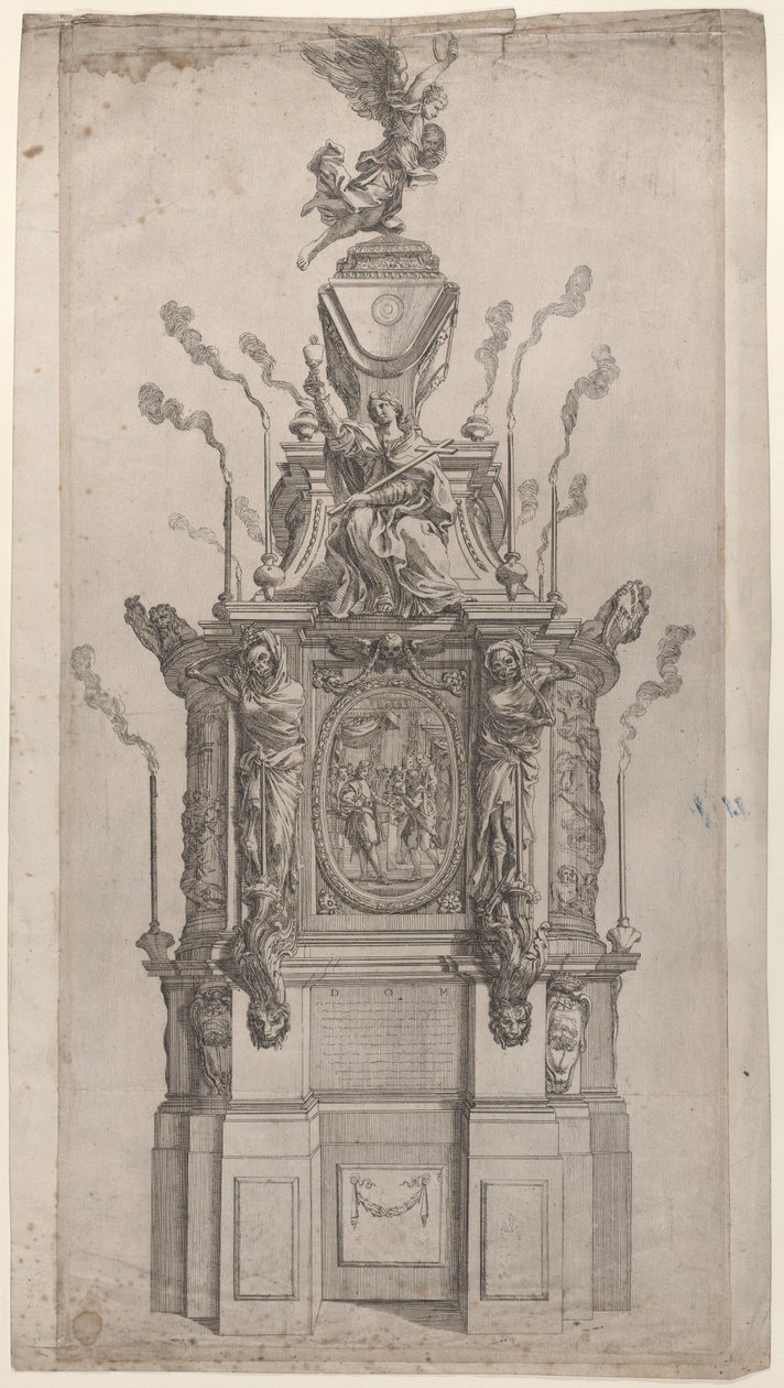 Catafalque, 1626-80 door Giovanni Francesco Grimaldi