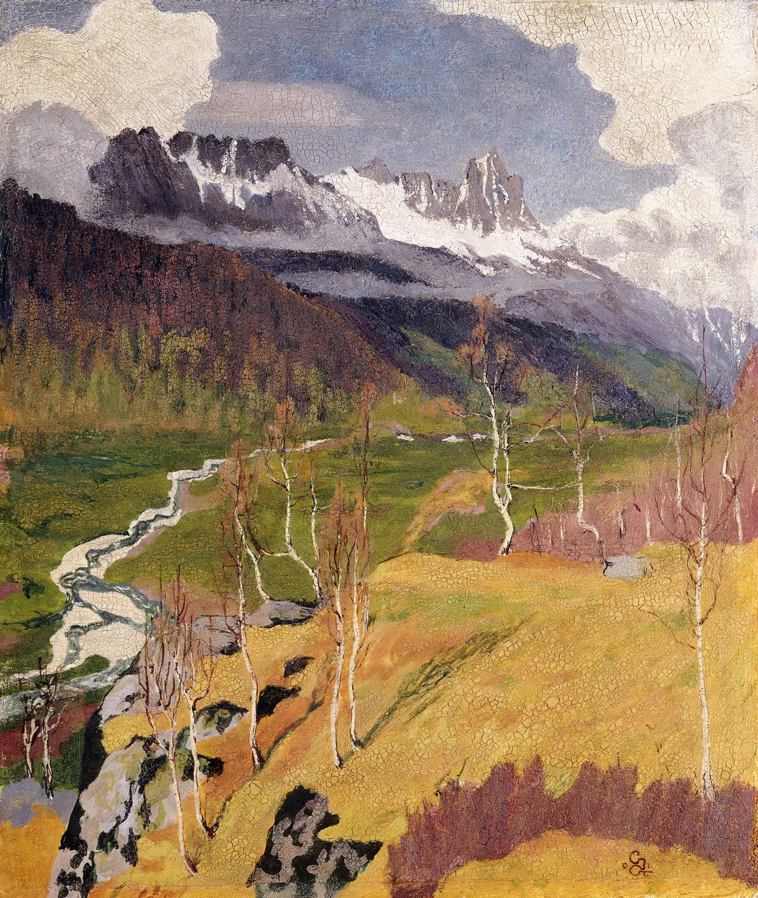 Herfstlandschap; Herbstlandschaft, 1903 door Giovanni Giacometti