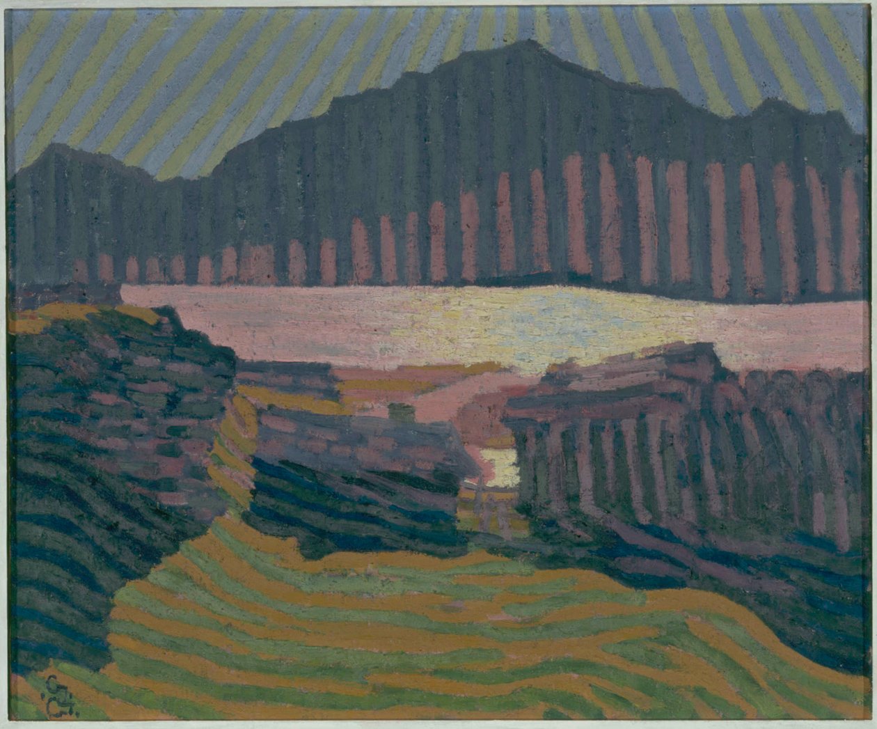 Uitzicht op Capolago, ca. 1907 door Giovanni Giacometti