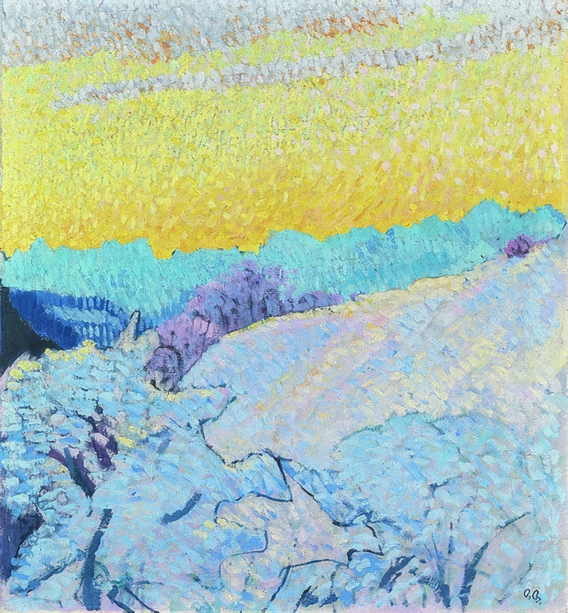 Winteravond door Giovanni Giacometti