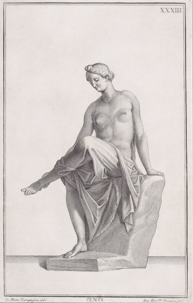 Standbeeld van Venus door Giovanni Girolamo Frezza