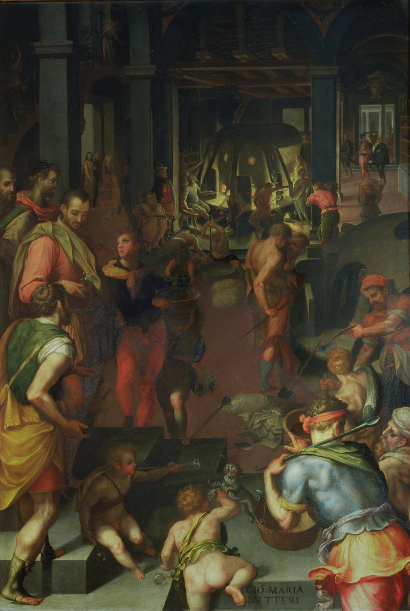 De Glasblazerij, 1572 door Giovanni Maria Butteri