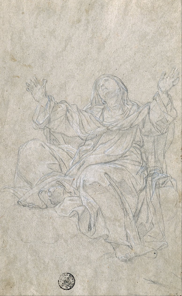 Studie voor Sint Catherine door Giovanni Odazzi