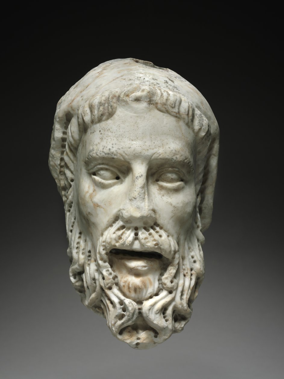 Hoofd van een profeet, ca. 1300-1325 door Giovanni Pisano