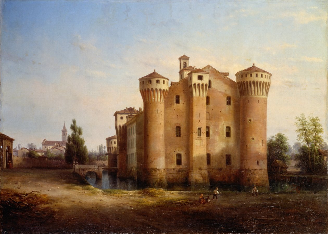 Sforzesco Kasteel in Valeggio Nomellina door Giovanni Renica