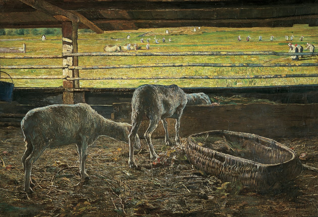 Contrast van licht door Giovanni Segantini