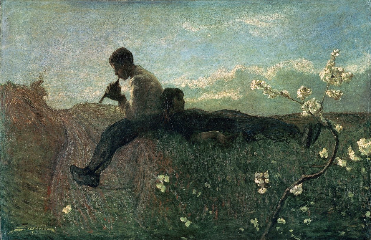 Idylle door Giovanni Segantini