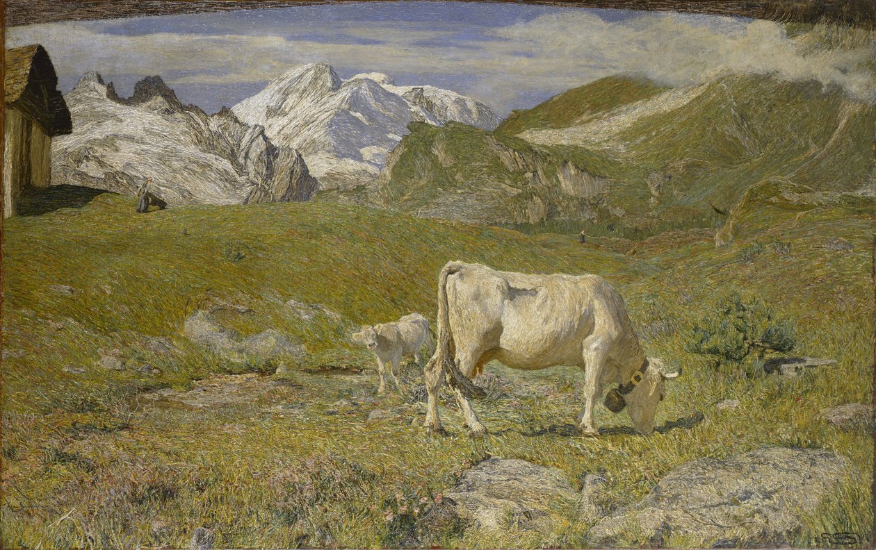 Voorjaarsweiden, 1896 door Giovanni Segantini