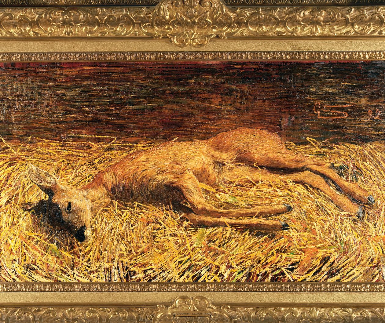 Zwitserland, Saint Moritz, Dode ree door Giovanni Segantini