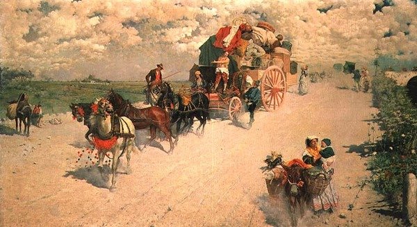 De Zigeunerwagen door Giovanni Signorini