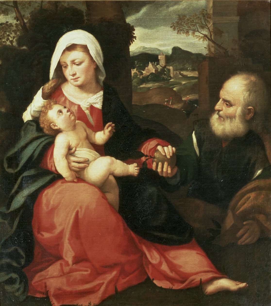 De Heilige Familie door Giovanni de Busi Cariani