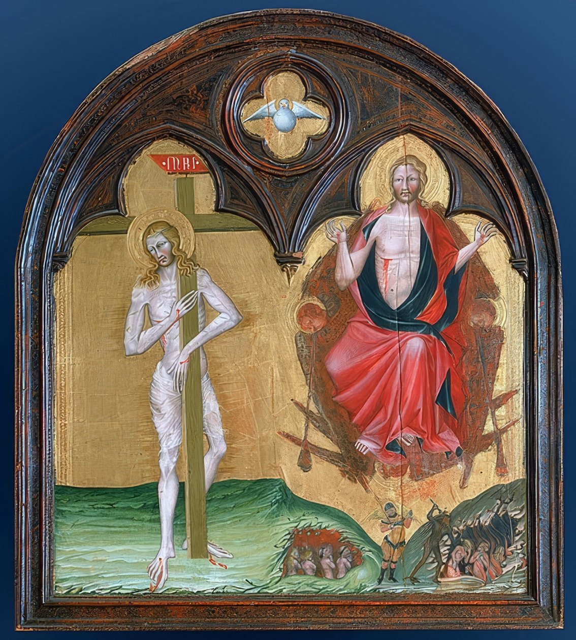 De lijdende en de triomferende Christus door Giovanni di Paolo