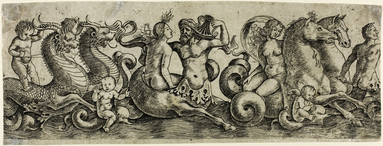 Fries met tritons en nimfen door Girolamo Mocetto