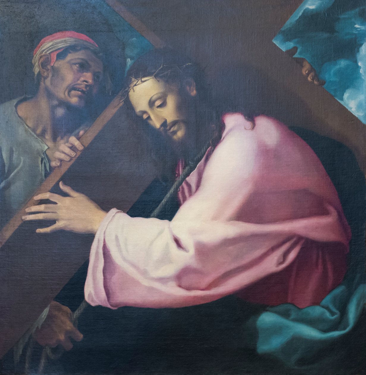 Christus draagt het kruis door Girolamo Muziano