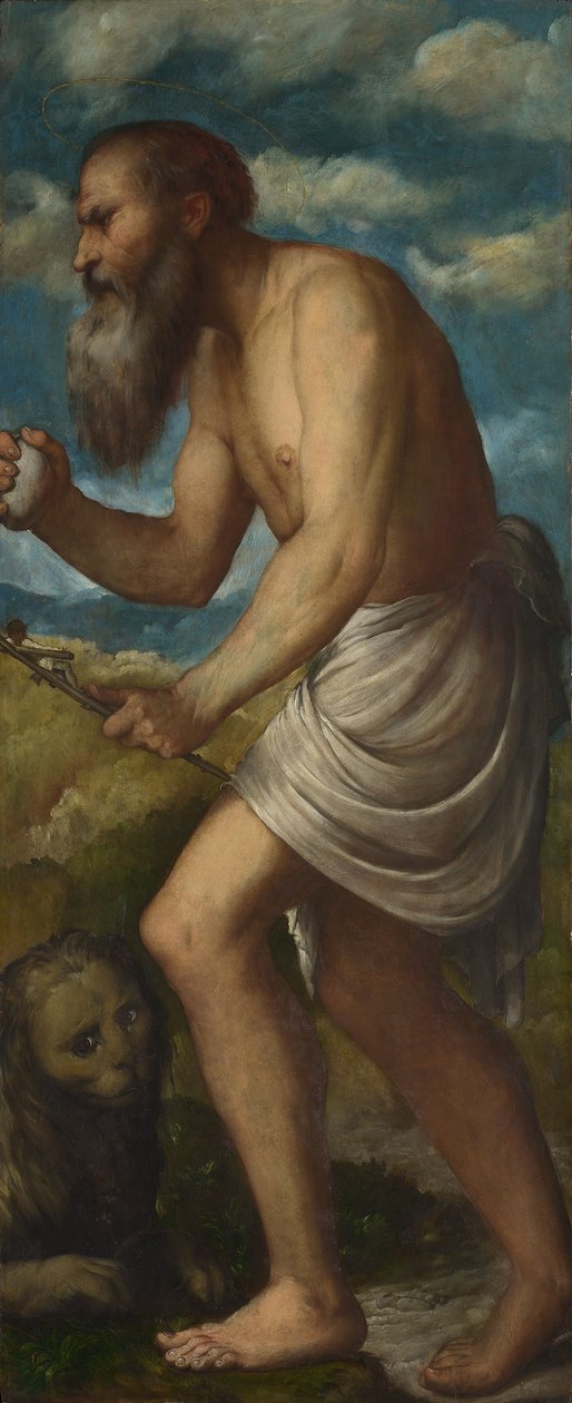 Heilige Jeroen door Girolamo Romanino