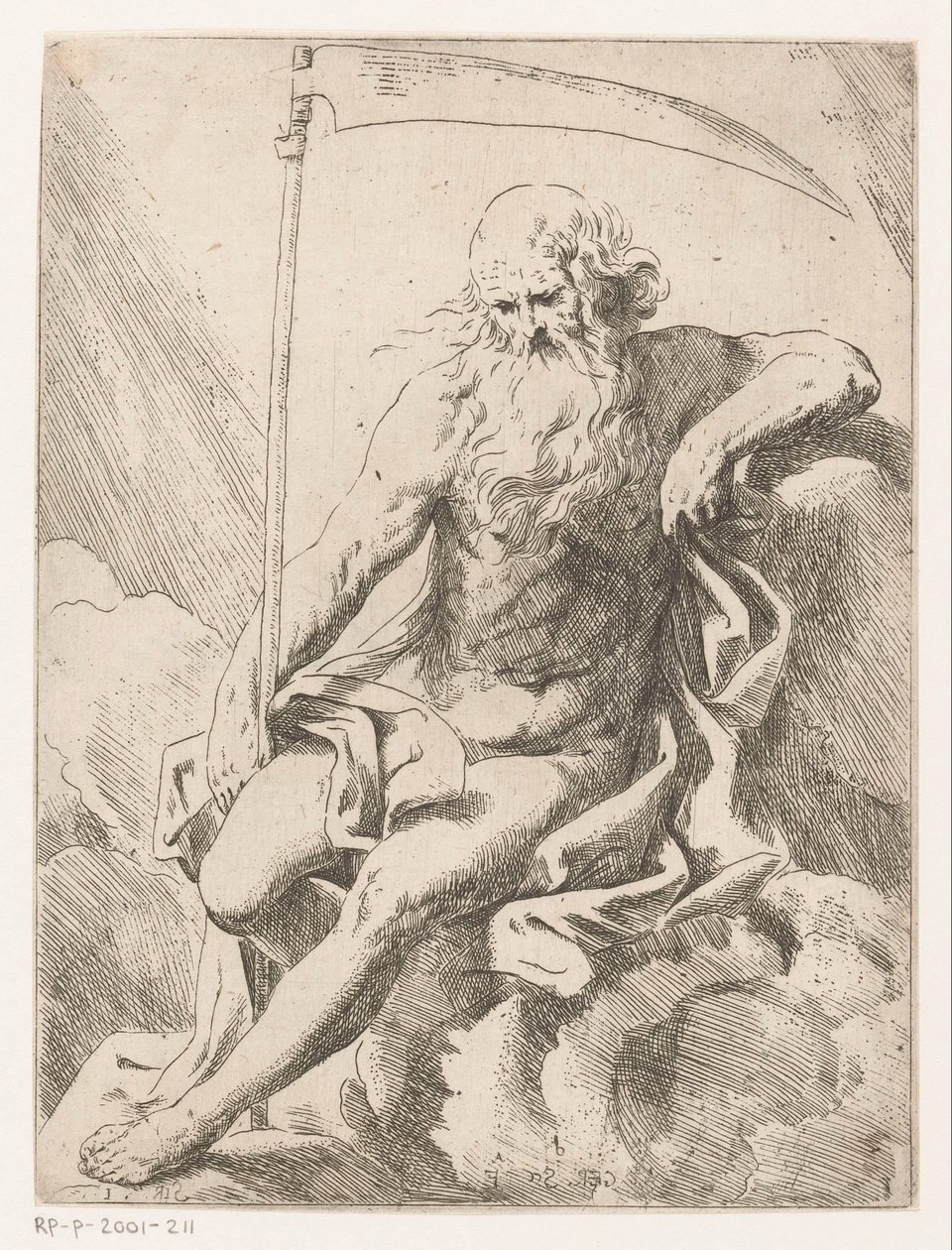 Saturnus met zeis door Girolamo Scarselli