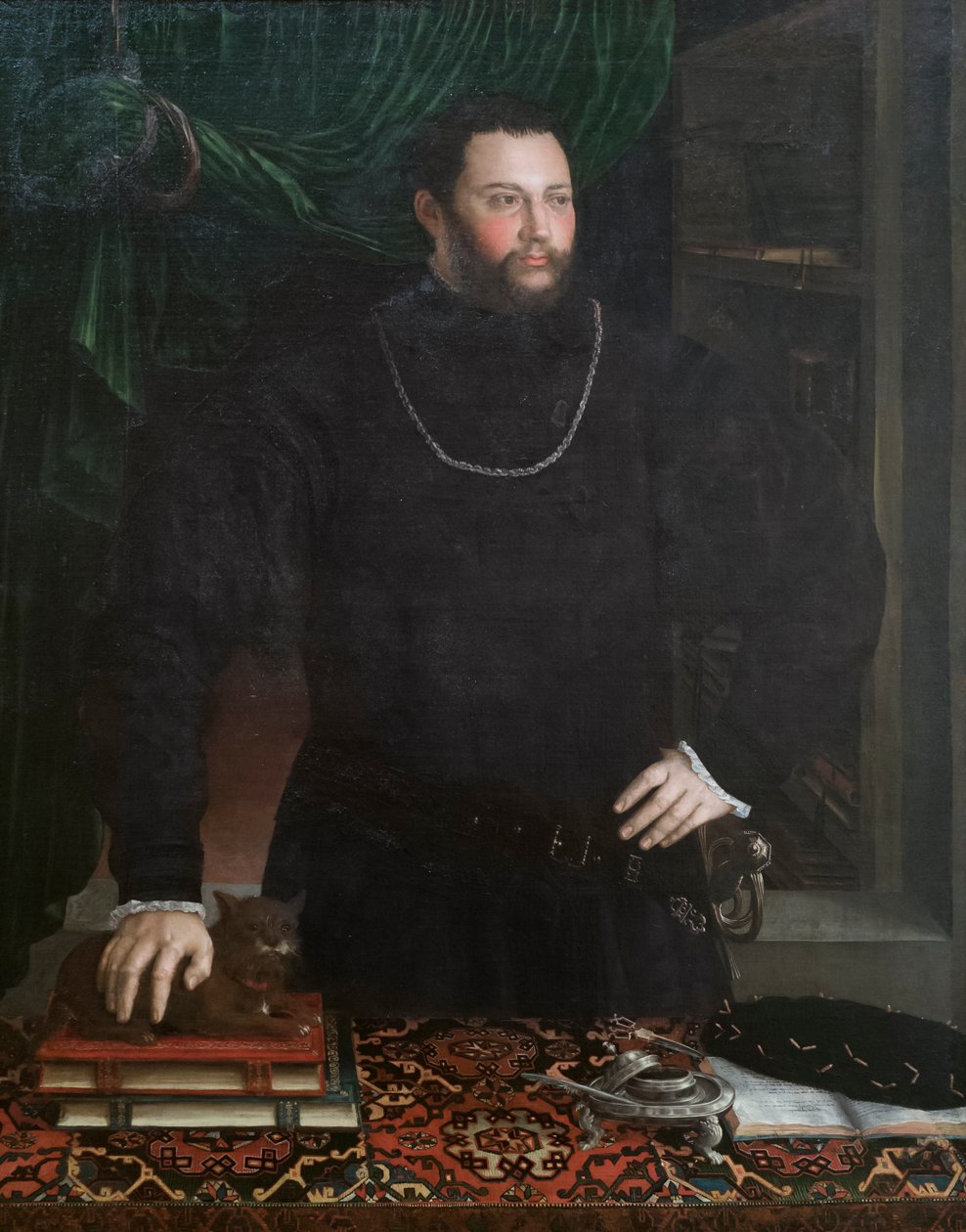 Portret van een heer door Girolamo da Carpi