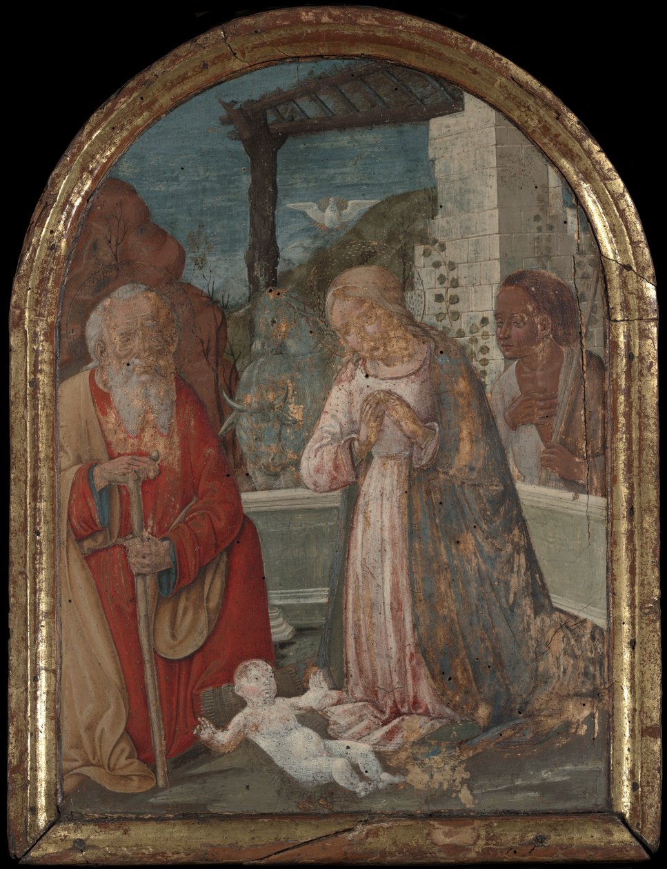 De Geboorte van Christus door Girolamo di Benvenuto