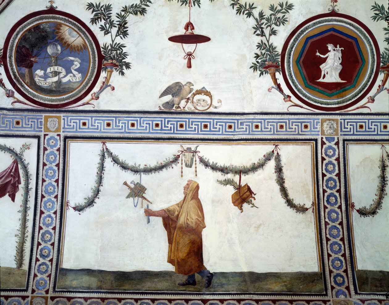 De Camera con Fregio di Amorini (detail) door Giulio Romano
