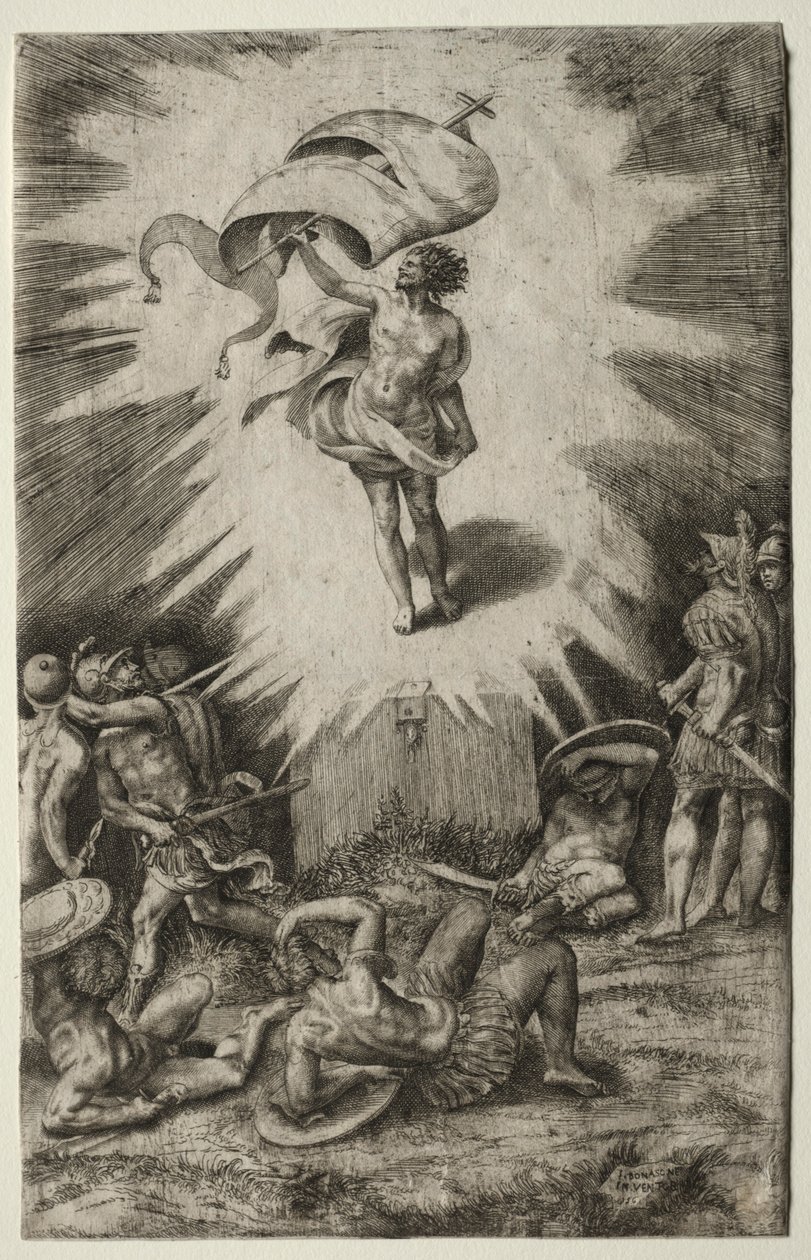 De opstanding, 1561 door Giulio Bonasone