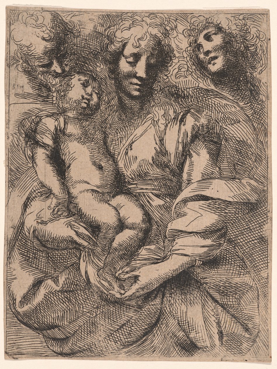 De Heilige Familie door Giulio Cesare Procaccini