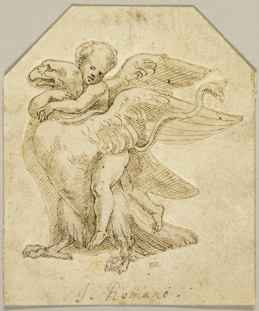 Cupido op een adelaar door Giulio Romano