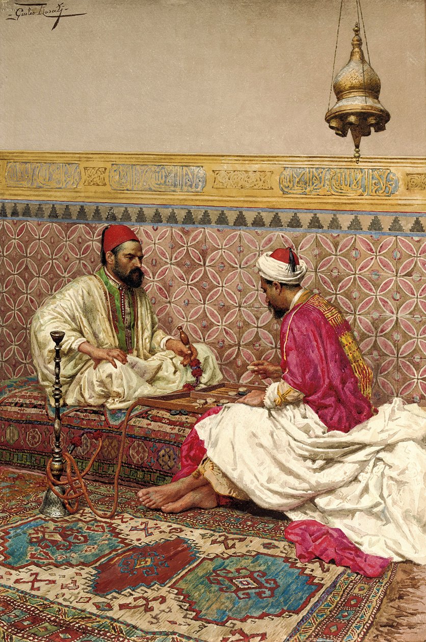 De backgammonspelers door Giulio Rosati