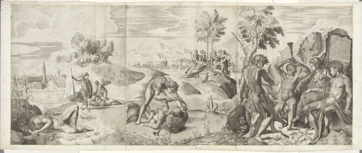 Apollo en Marsyas door Giulio Sanuto
