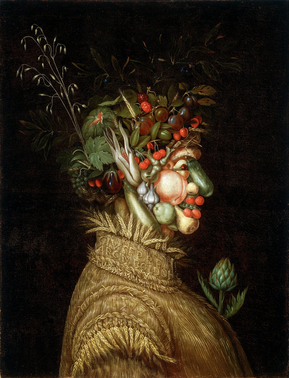 Allegorisch portret - zomer door Giuseppe Arcimboldo