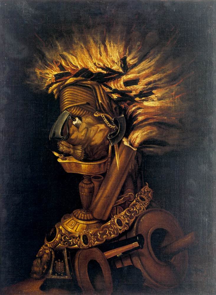 Vuur door Giuseppe Arcimboldo