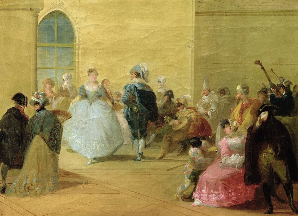 Het gemaskerde bal door Giuseppe Bernardino Bison