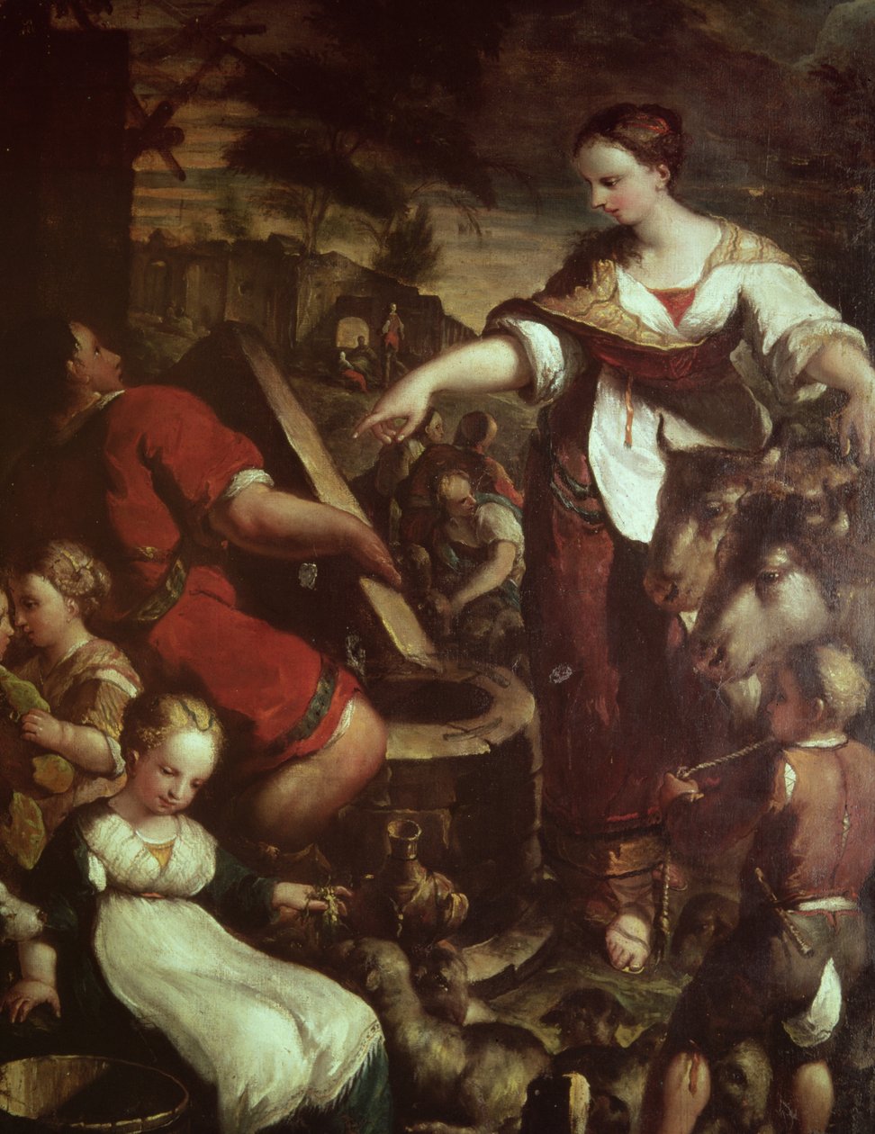Rebecca bij de bron door Giuseppe Caletti
