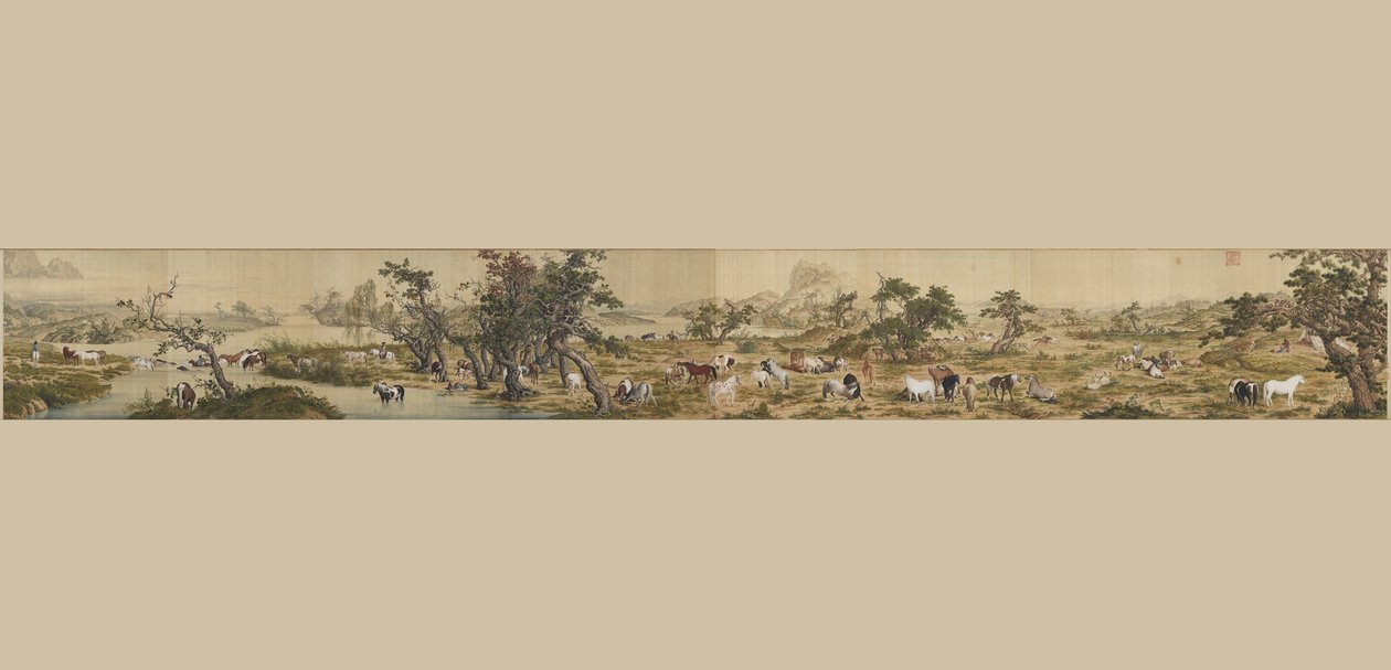Honderd Paarden door Giuseppe Castiglione