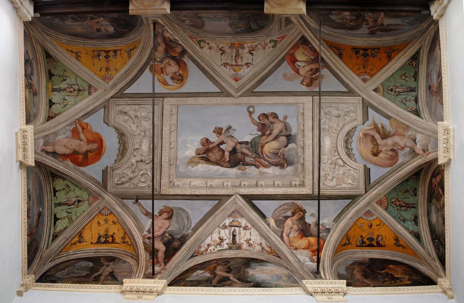 Loggia Orsini Omnia Vincit Amor door Giuseppe Cesari