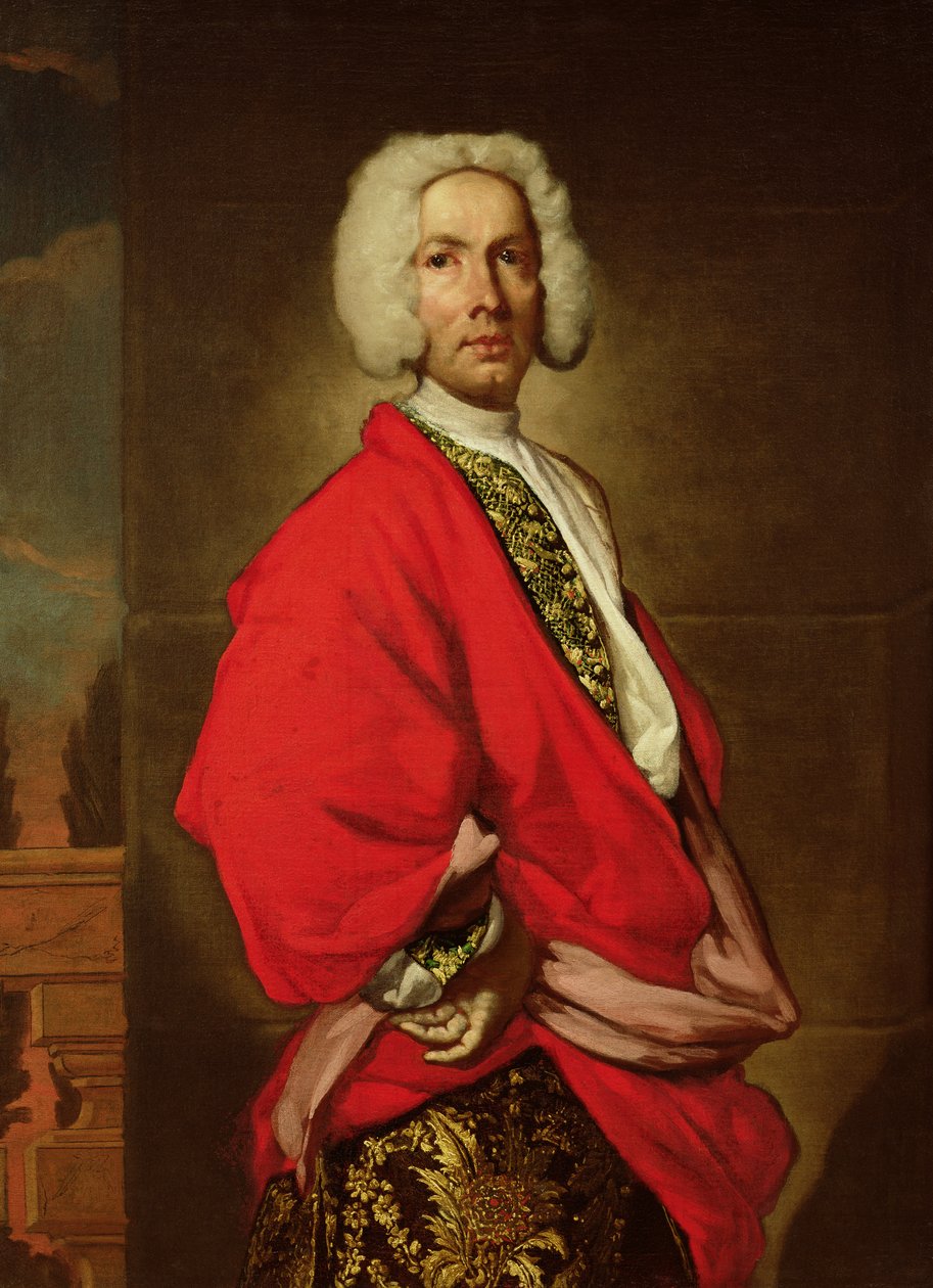 Portret van een man, voorheen geïdentificeerd als Graaf Galeatius Secco Suardo, c.1710-20 door Giuseppe Ghislandi