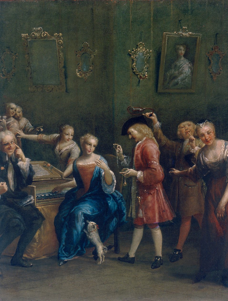 De Canterina Corteggiata (de beminde zangeres) door Giuseppe Maria Crespi