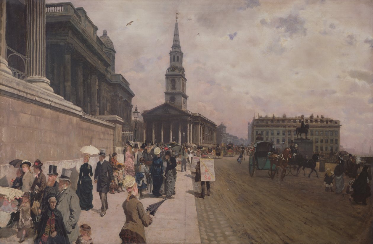 De National Gallery, Londen door Giuseppe de Nittis