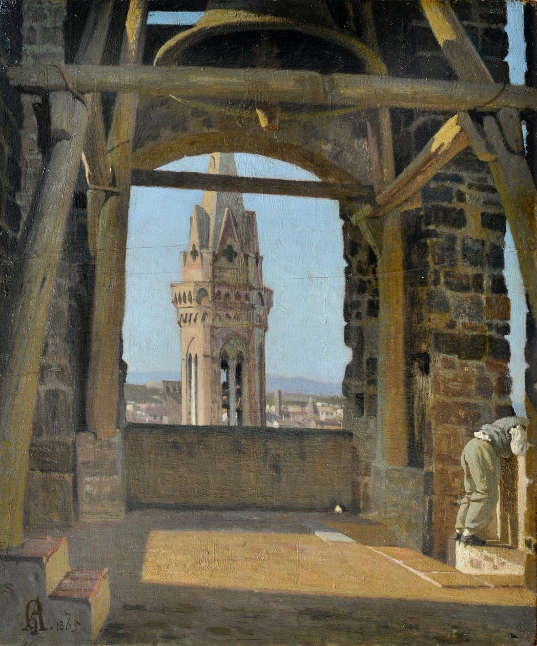 Palazzo del Podestà-toren door Giuseppe Abbati