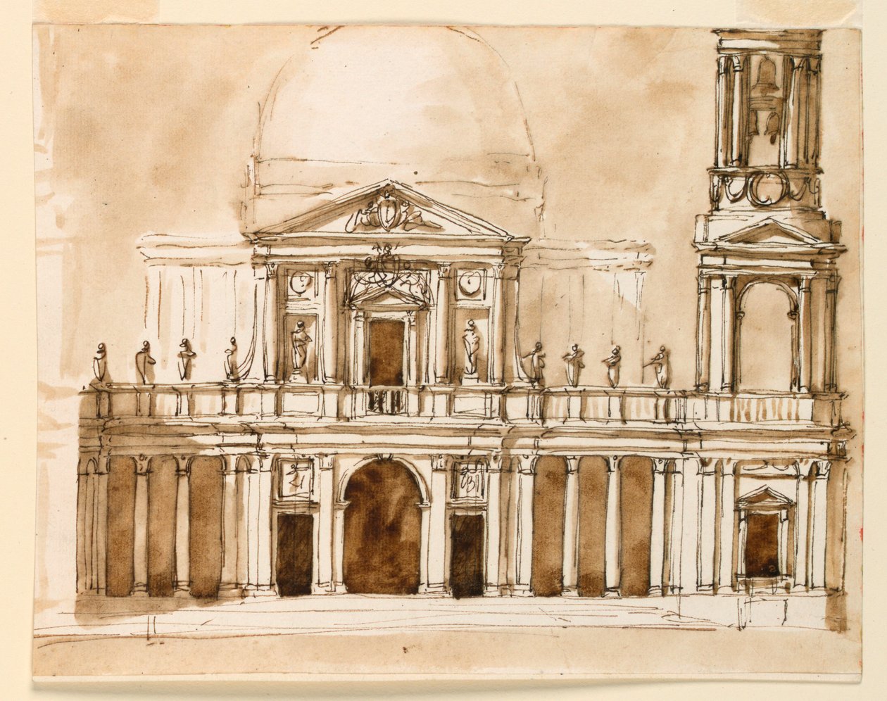 Verhoging van een kerk door Giuseppe Barberi