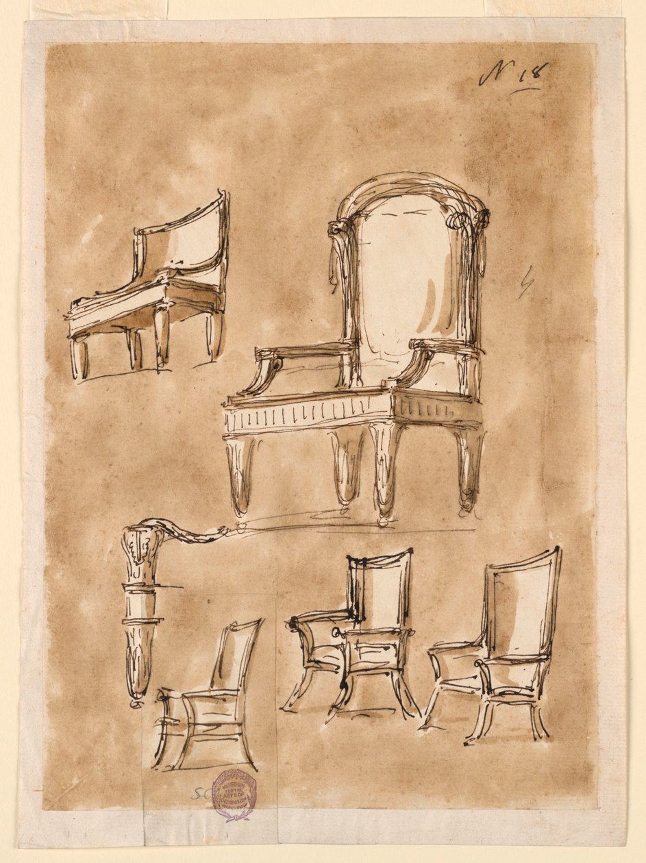 Vier Stoelen door Giuseppe Barberi