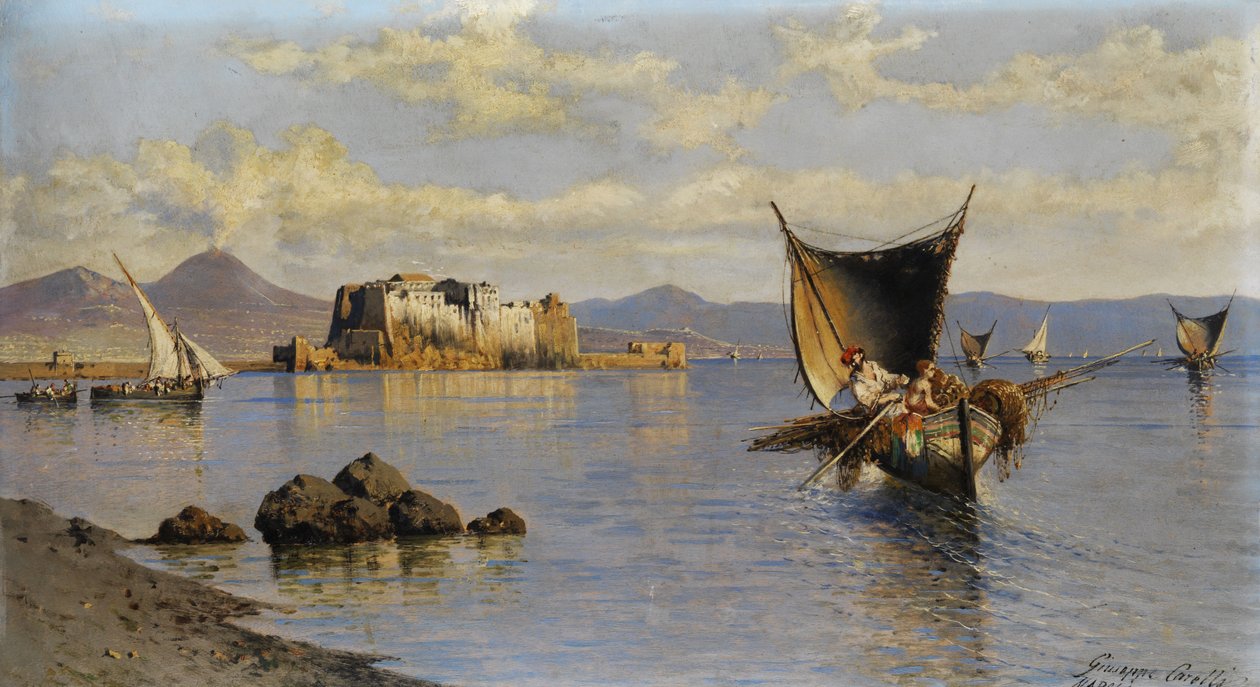 Baai van Napels met Castel dell