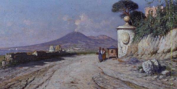 Pompeii: (paneel) door Giuseppe Carelli